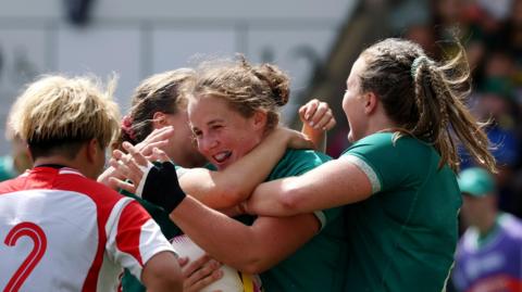 Ireland celebrate a try