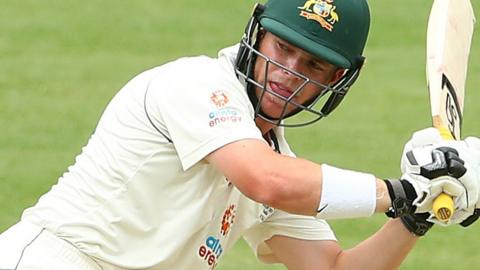 Marcus Harris bats for Australia