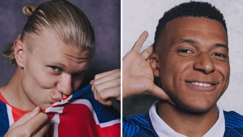 Erling Haaland and Kylian Mbappe
