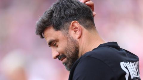 Vitor Matos on the touchline at Stoke 