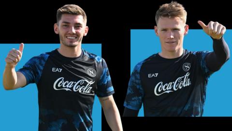 Billy Gilmour and Scott McTominay of Napoli