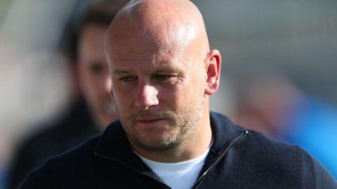 Adam Murray on the touchline during a game