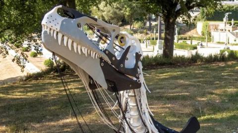 Dinosaur sculpture