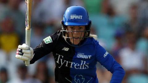 London Spirit batter Georgie Redmayne plays a shot