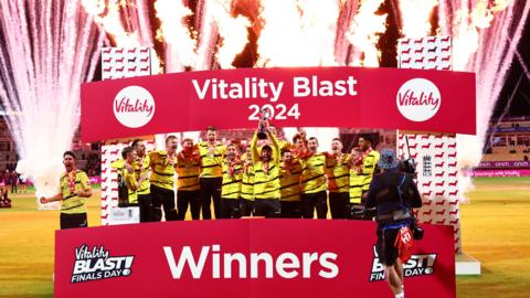 Gloucestershire lift the 2024 T20 title at Edgbaston last September.