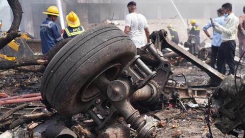 Wreckage of the Air India crash