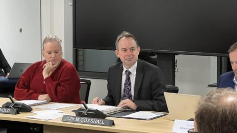 Mark Coxshall at a Thurrock Council meeting