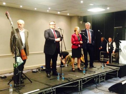 Jeremy Corbyn, Tom Watson, Nia Griffith and Carwyn Jones