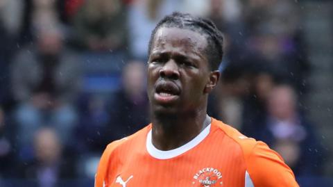 Karoy Anderson in action for Blackpool
