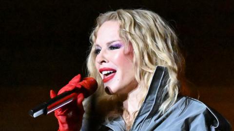 Kylie Minogue performing