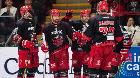 Cardiff Devils players celebrate