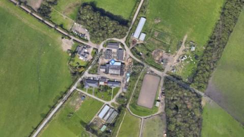 Birds eye view of Rising Sun Farm in Wallsend