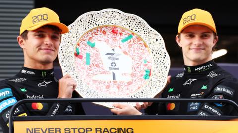 Lando Norris (right) is nine points behind McLaren team-mate Oscar Piastri in the Formula 1 standings after winning Sunday's Hungarian Grand Prix