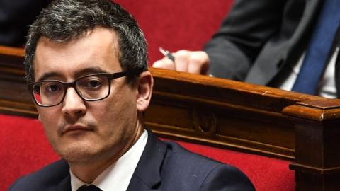 French Minister of Public Action and Accounts Gérald Darmanin attends a session of questions to the government on 31 January 2018 at the French National Assembly in Paris