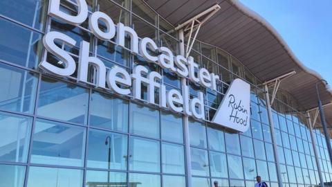 Sign at Doncaster Sheffield Airport