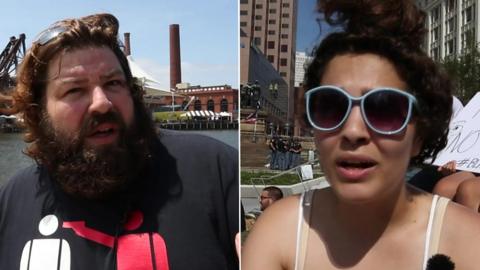 Two americans in opposite camps in Cleveland