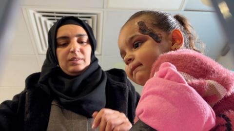 Baby Habiba and her mum, Rana