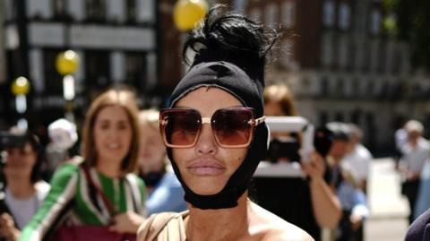 Katie Price arriving at the Royal Courts of Justice in central London on 9 August