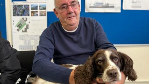 Bob Greenberry and Poppy, a springer spaniel