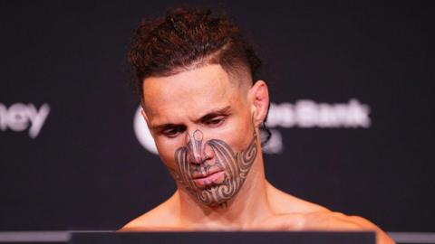 Aaron Tau at the UFC 325 weigh-ins
