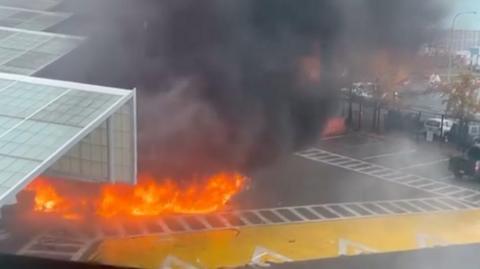 Fire burning near Rainbow Bridge