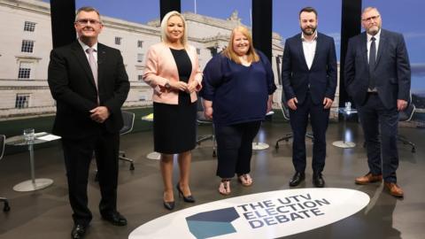 Leaders of five main political parties in Northern Ireland