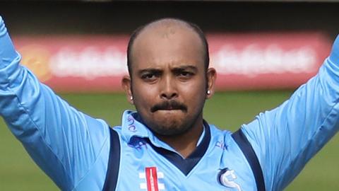 Prithvi Shaw celebrates his century against Durham