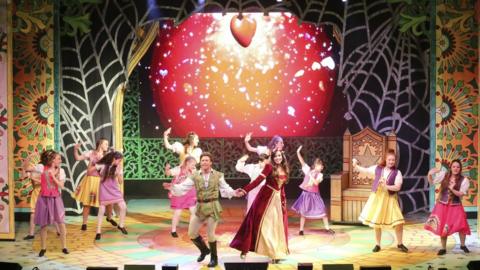 The cast of Robin Hood at The Cresset Theatre in Peterborough