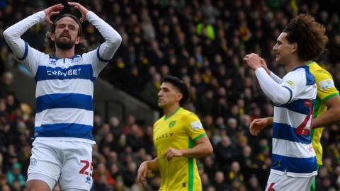 Action from Norwich City v QPR