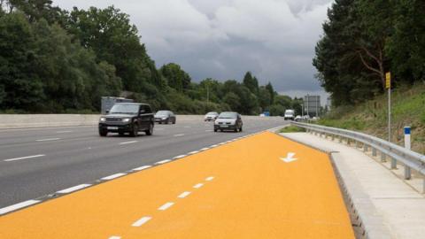 An emergency area on a smart motorway 