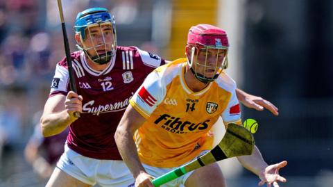 Eoin O'Neill in action for Antrim