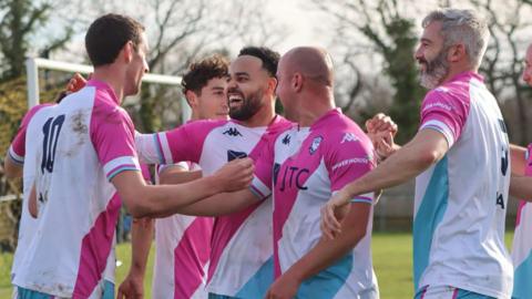 Jersey Bulls celebrate a goal