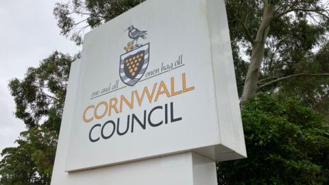 Cornwall Council sign