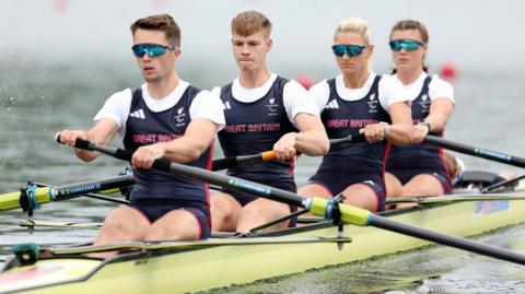 Ed Fuller, Josh O'Brien, Giedre Rakauskaite and Francesca Allen pictured winning Paralympic gold in Paris last year