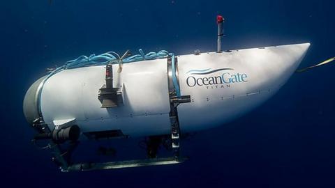 Undated handout photo issued by OceanGate Expeditions of their submersible vessel named Titan