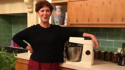 Rebecca Stott with her mother's mixer