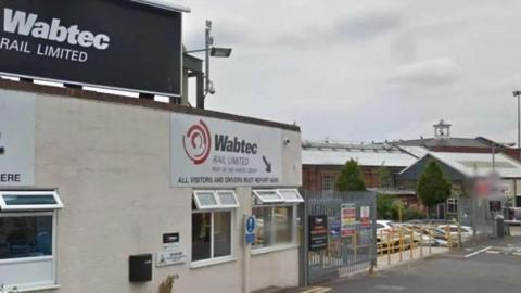 The entrance to the Wabtec site in Doncaster