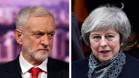 Jeremy Corbyn and Theresa May