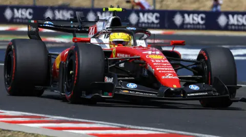 Ferrari's Lewis Hamilton during Hungarian Grand Prix final practice