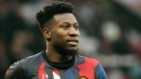 Manchester United goalkeeper Andre Onana 