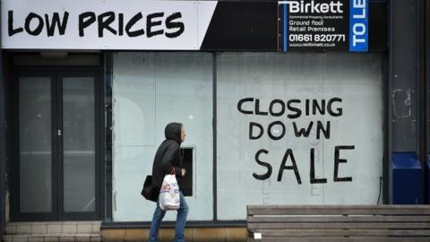 Closed down shop in Sunderland