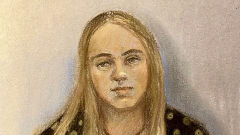 Amelie McCann court sketch