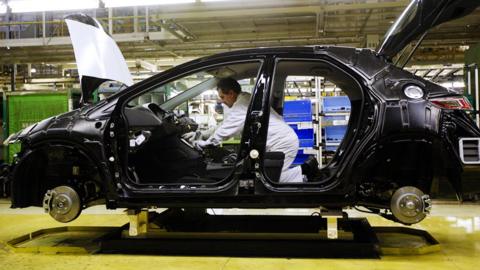 File photo of a Honda Civic on the production line at the Honda plant in Swindon