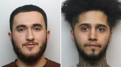 Two mugshots of Muhamadi and Hawre.