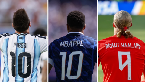 Messi, Mbappe and Haaland.