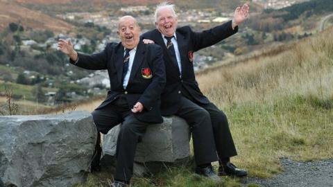 Still singing after 70 years - Islwyn Morgan, left, and Norman Martin