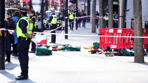 Police have cordoned off parts of Bishopsgate