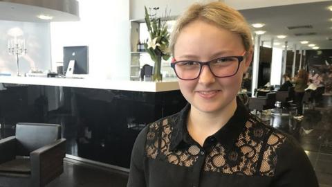 Holly Jenkins, an apprentice hairdresser