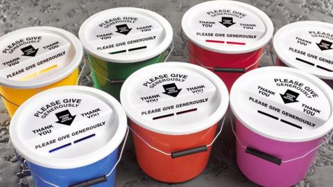 Charity collection buckets