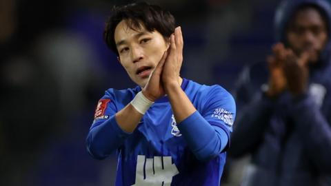 Koji Miyoshi in action for Birmingham City